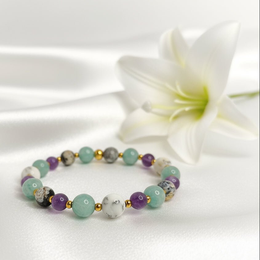 Bracelet de perles sur mesure en pierres à personnaliser - Secret de Cristaux