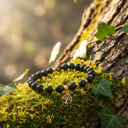 Bracelet Protection électromagnétique en shungite et tourmaline noire - Secret de Cristaux