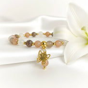 Bracelet en pierre de lune multicolore extra sur mesure - Secret de Cristaux
