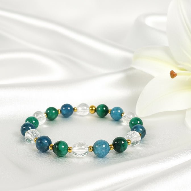 Bracelet de perles sur mesure en pierres à personnaliser - Secret de Cristaux