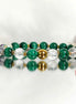 Bracelet Douleurs Arthrose en malachite et quartz - Secret de Cristaux
