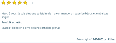 Bracelet Vitalité libido en cornaline grenat pierre de lune sur mesure - Secret de Cristaux