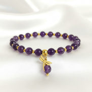 Bracelet en améthyste sur mesure - Secret de Cristaux