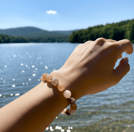 Bracelet en pierre de lune multicolore extra sur mesure - Secret de Cristaux