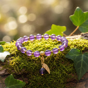 Bracelet en améthyste sur mesure - Secret de Cristaux
