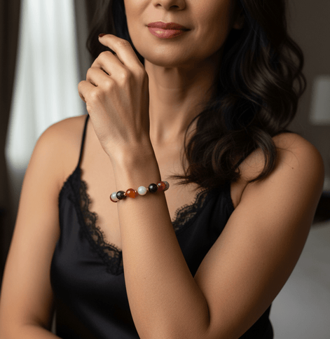 Bracelet de perles sur mesure en pierres à personnaliser - Secret de Cristaux