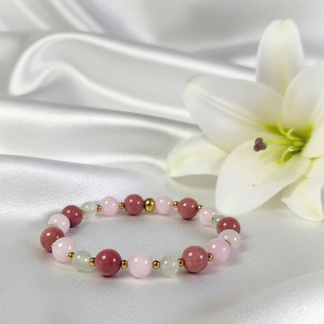 Bracelet de perles sur mesure en pierres à personnaliser - Secret de Cristaux