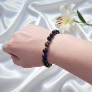 Bracelet ondes électromagnétique en shungite et tourmaline noire 