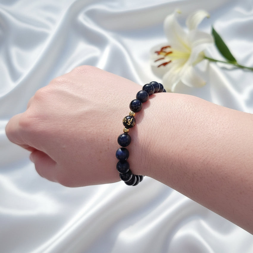 Bracelet ondes électromagnétique en shungite et tourmaline noire 