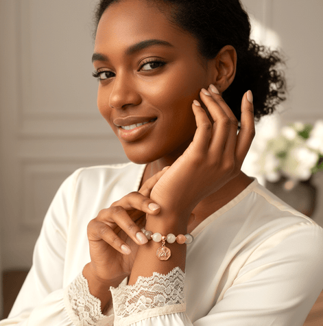 Bracelet en pierre de lune multicolore extra sur mesure - Secret de Cristaux