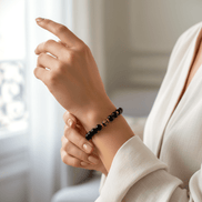 Bracelet Protection électromagnétique en shungite et tourmaline noire - Secret de Cristaux