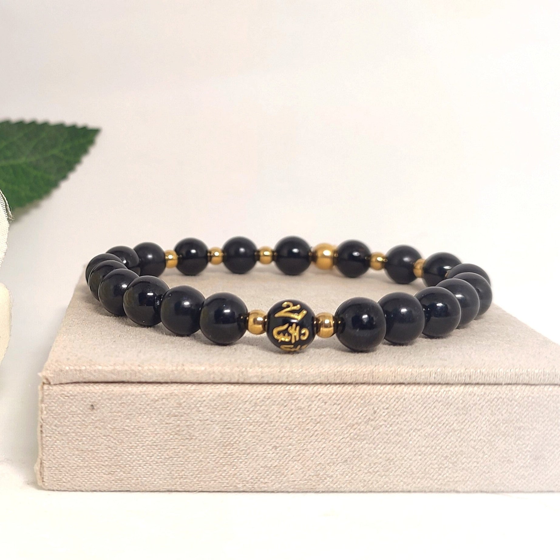 Bracelet Protection électromagnétique en shungite et tourmaline noire - Secret de Cristaux