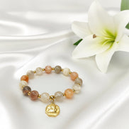 Bracelet en pierre de lune multicolore extra sur mesure - Secret de Cristaux