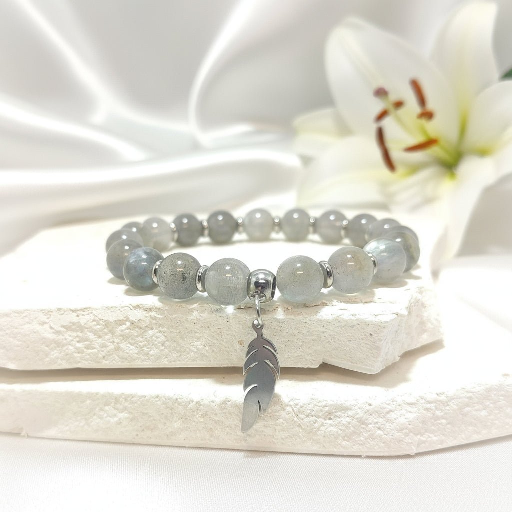 Bracelet en Labradorite, Protection et Lumière, sur mesure - Secret de Cristaux