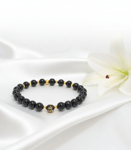 Bracelet Protection électromagnétique en shungite et tourmaline noire - Secret de Cristaux