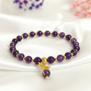 Bracelet en améthyste sur mesure - Secret de Cristaux
