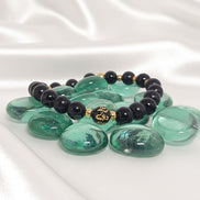 Bracelet Protection électromagnétique en shungite et tourmaline noire - Secret de Cristaux