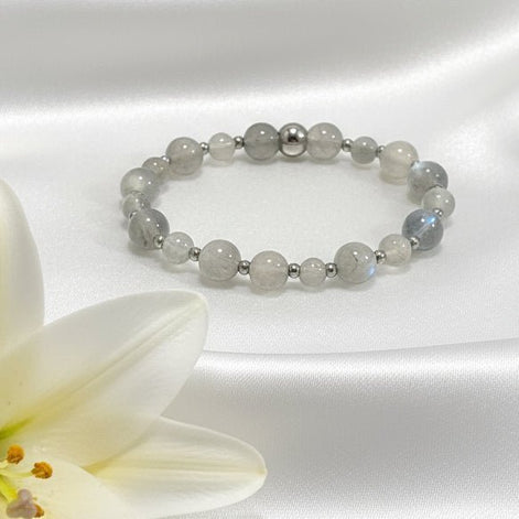 Bracelet en Labradorite, Protection et Lumière, sur mesure - Secret de Cristaux