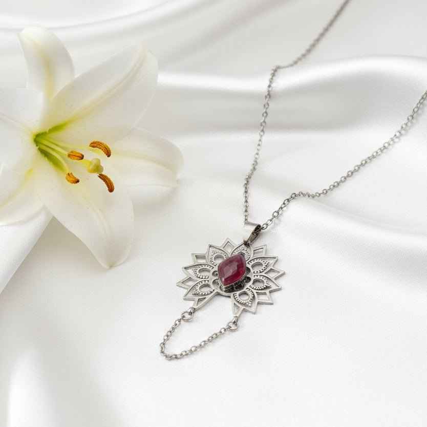 Collier “Éveil Sacré” Mandala & Améthyste