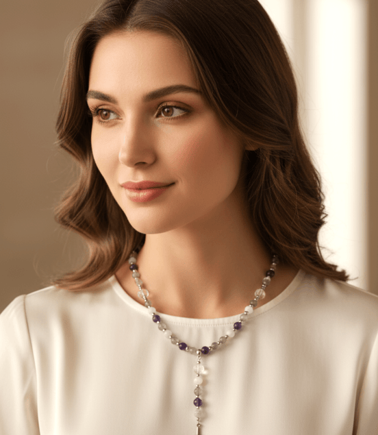 Chapelet en pierres naturelles sur mesure, cadeau de communion spirituel - Secret de Cristaux