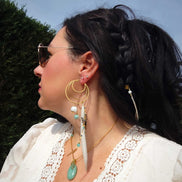 Collier doré en Amazonite, au choix - Secret de Cristaux