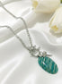 Collier libellule argenté et belle Amazonite extra - Secret de Cristaux