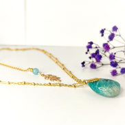 Collier doré en Amazonite, au choix - Secret de Cristaux