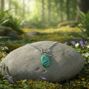 Collier libellule argenté et belle Amazonite extra - Secret de Cristaux