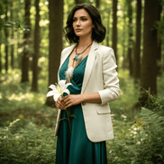Collier Loup garou en cuir et amazonite - Secret de Cristaux