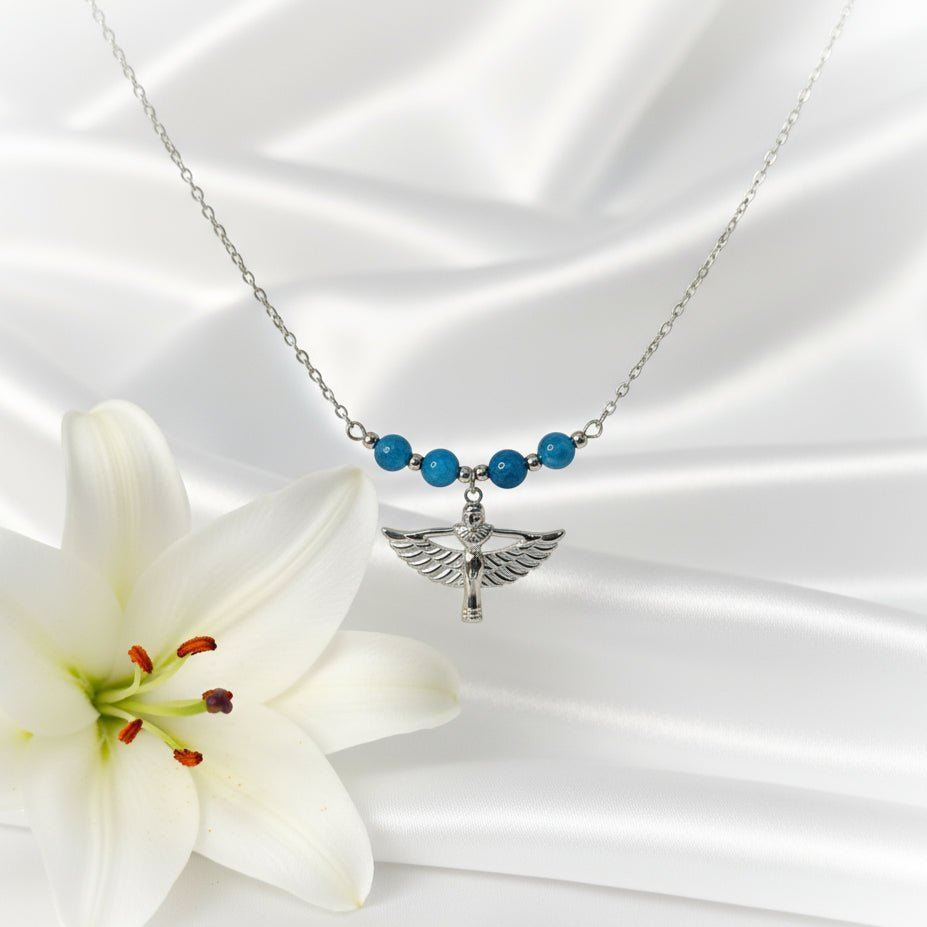 Collier Isis, Doré ou argenté, pierre au choix, sur mesure - Secret de Cristaux