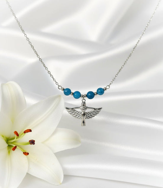 Collier Isis, Doré ou argenté, pierre au choix, sur mesure - Secret de Cristaux