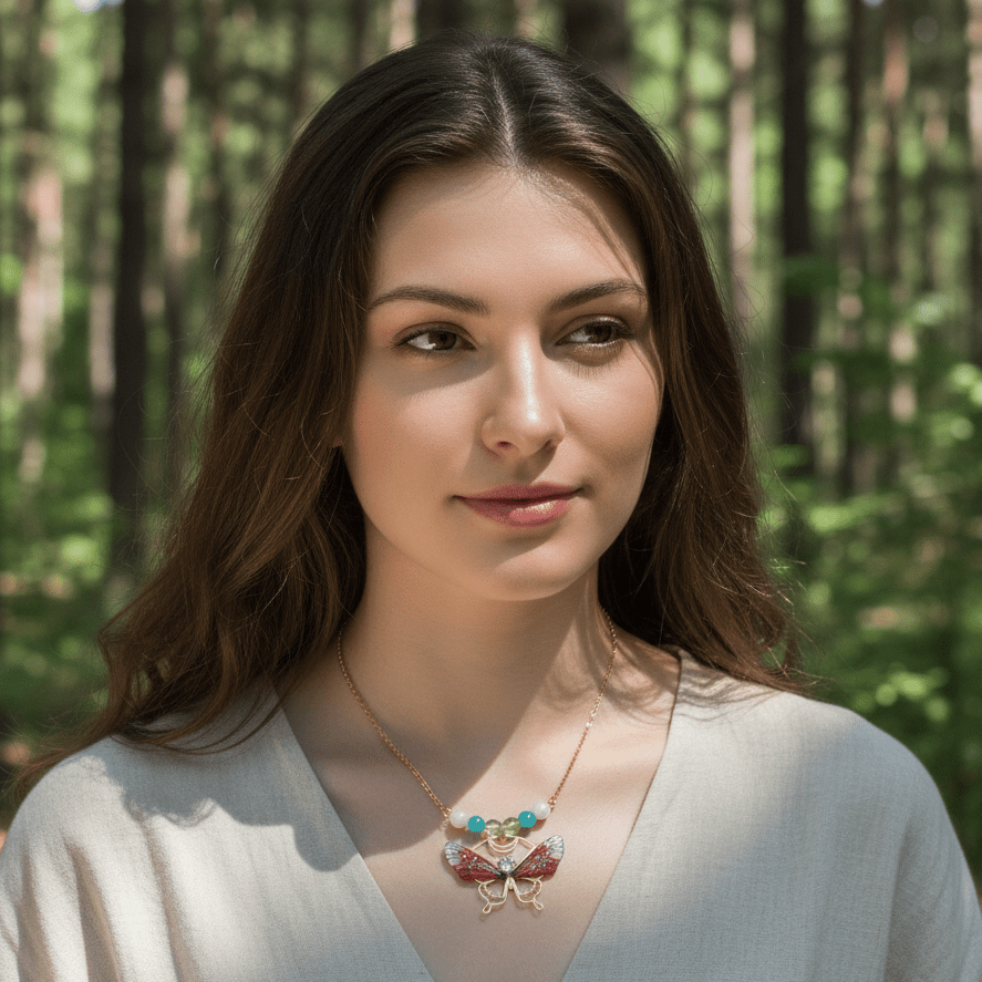 Collier envol de fée, au choix; amazonite, fluorite, pierre de lune arc en ciel - Secret de Cristaux