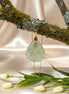 Collier doré en fluorite verte sur chaine - Secret de Cristaux