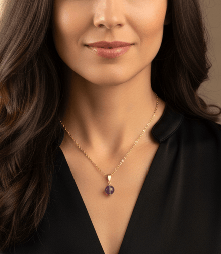 Collier et sa Perle de pierre Naturelle au choix - Secret de Cristaux