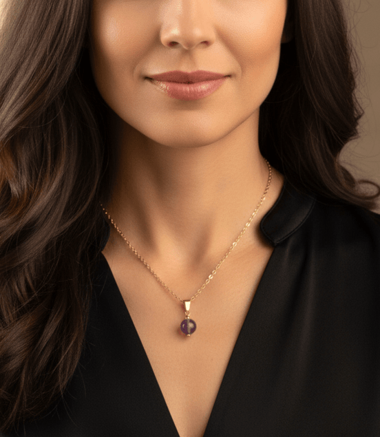 Collier et sa Perle de pierre Naturelle au choix - Secret de Cristaux