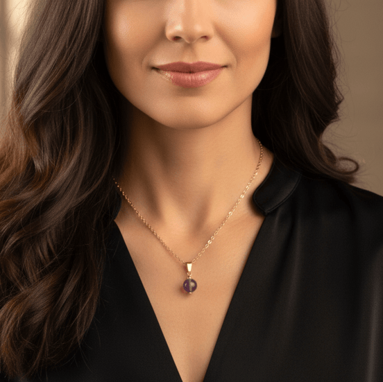 Collier et sa Perle de pierre Naturelle au choix - Secret de Cristaux