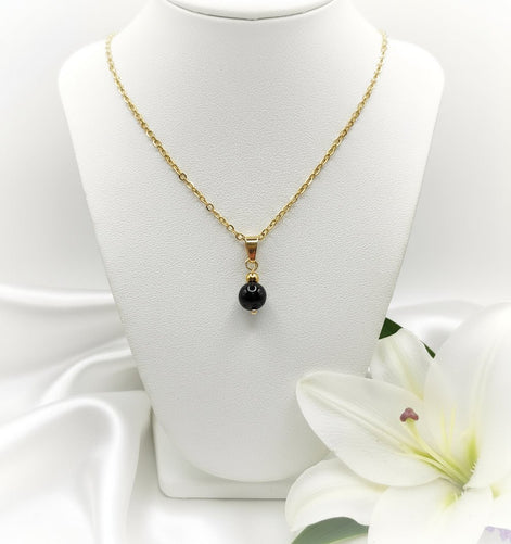 Collier et sa Perle de pierre Naturelle au choix - Secret de Cristaux