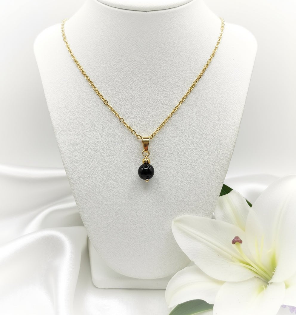 Collier et sa Perle de pierre Naturelle au choix - Secret de Cristaux