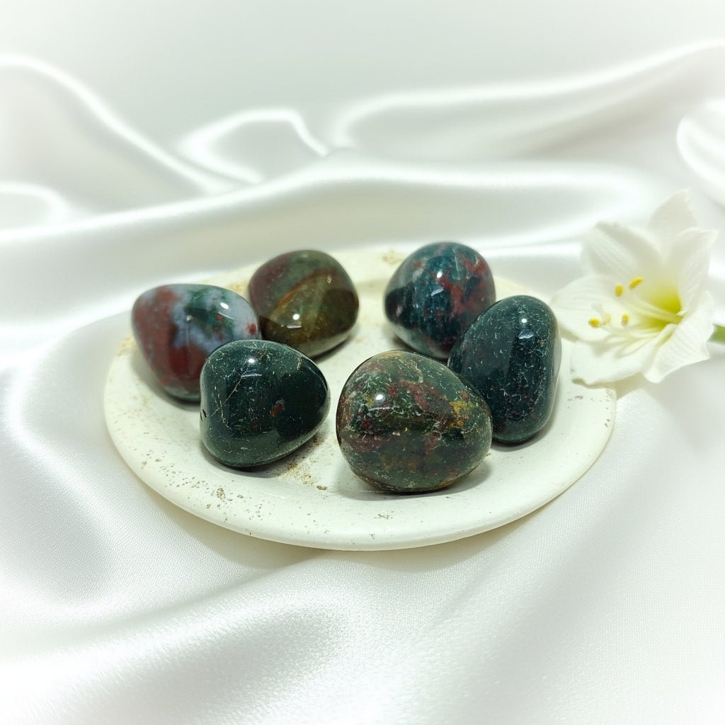 Pierre de jaspe Mokaite, rouge, polychrome, paysage au choix - Secret de Cristaux