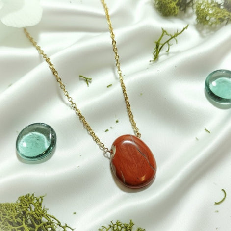 Pierre de jaspe Mokaite, rouge, polychrome, paysage au choix - Secret de Cristaux