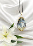 Merlinite, sur collier ou en Galet, agate opale dendritique - Secret de Cristaux