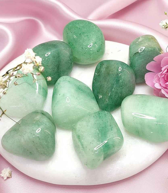 Pierre Aventurine verte, roulées, oeuf, brute, au choix