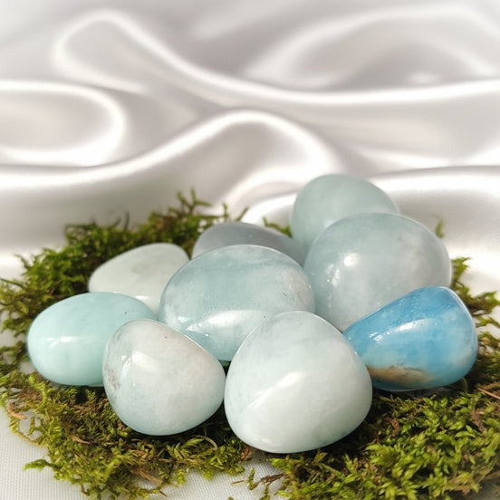 Pierre Naturelle d’Aigue - Marine Charisme, Communication, Sérénité - Secret de Cristaux