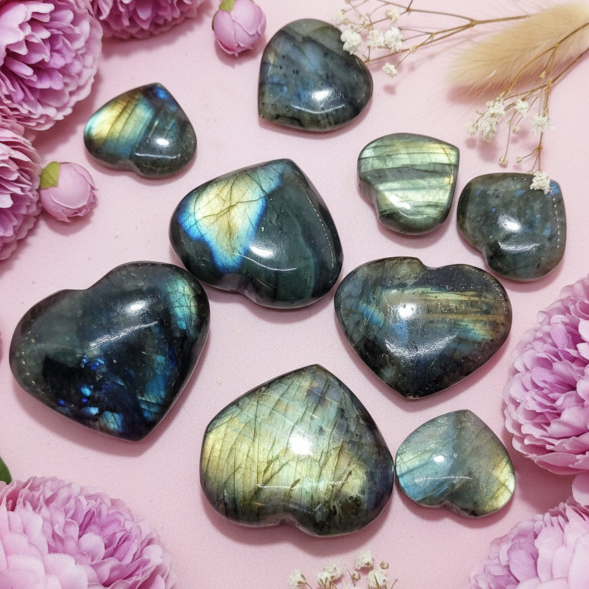 Pierre de Labradorite galet, de poche, bloc à poser - Secret de Cristaux