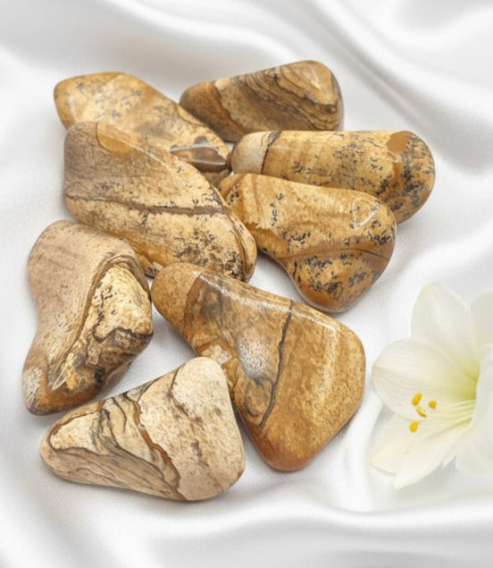 Pierre de jaspe Mokaite, rouge, polychrome, paysage au choix - Secret de Cristaux