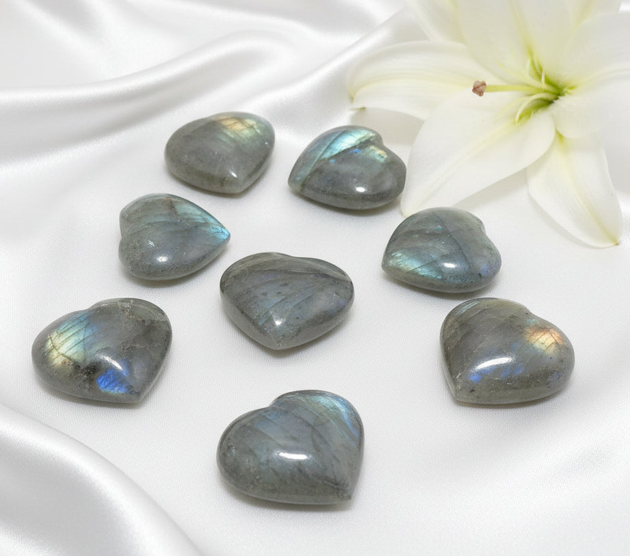 coeur en Pierre de Labradorite - Secret de Cristaux