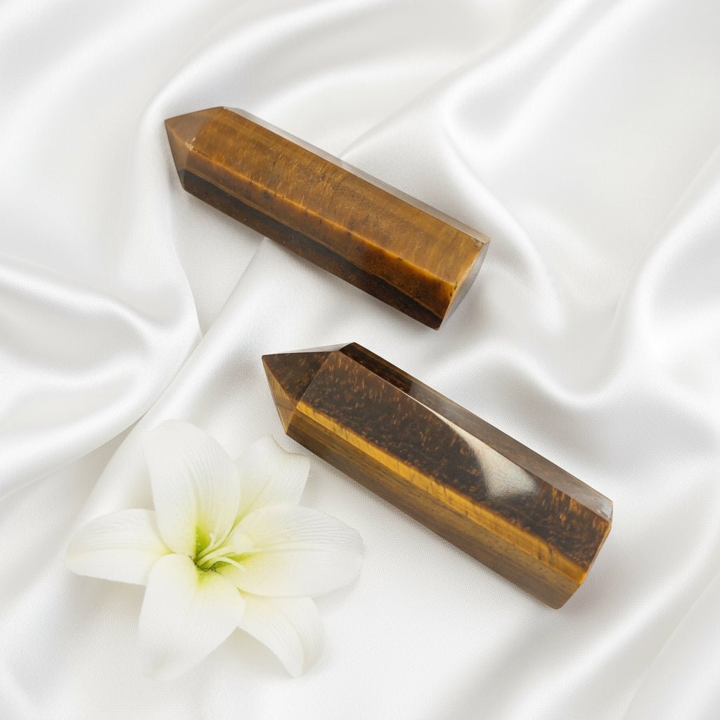 Pierre Oeil de tigre roulée ou pointe - Secret de Cristaux