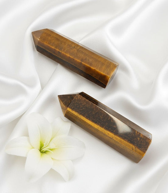 Pierre Oeil de tigre roulée ou pointe - Secret de Cristaux