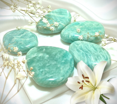 Pierre d'amazonite, Galet, pierres roulées, bloc, au choix - Secret de Cristaux