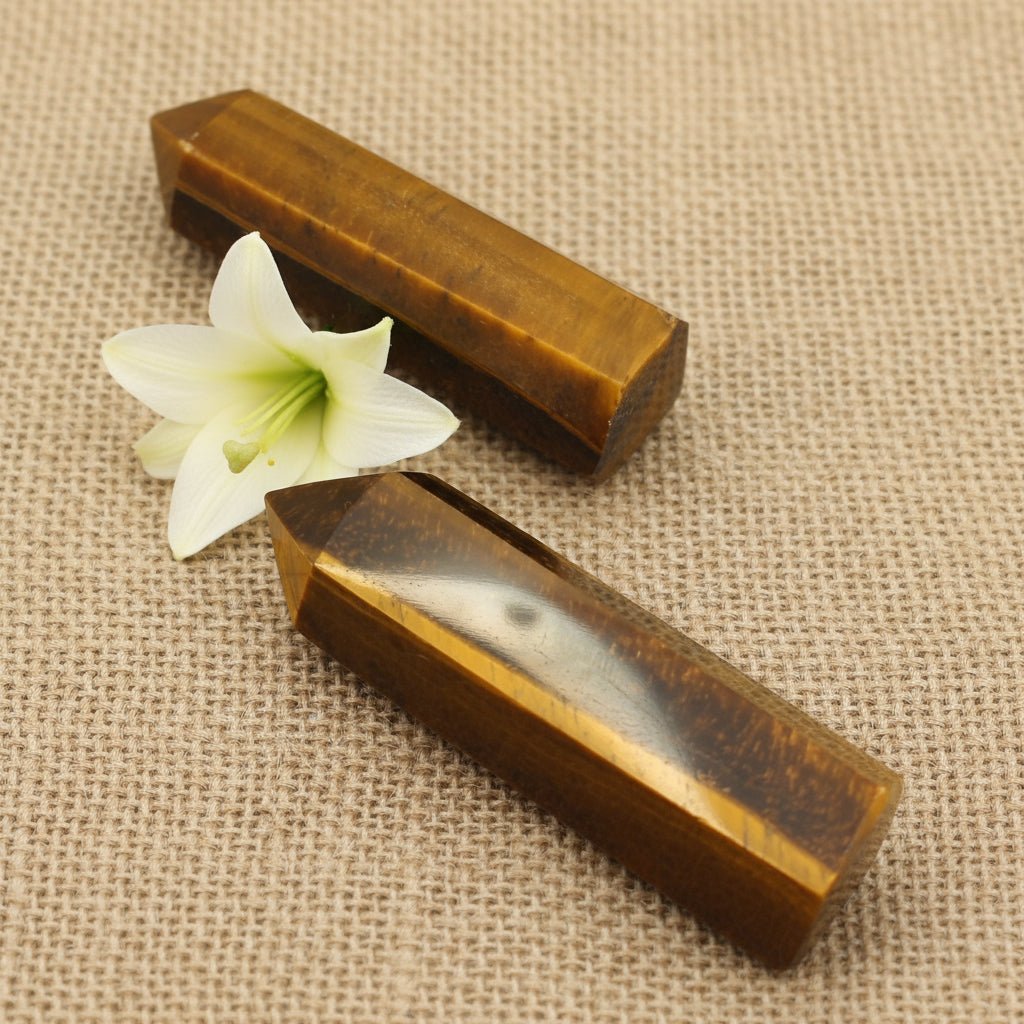 Pierre Oeil de tigre roulée ou pointe - Secret de Cristaux